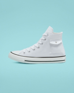 Converse Side Pocket Chuck Taylor All Star Férfi Magasszárú Fekete/Fehér | BNPTDRV-HU